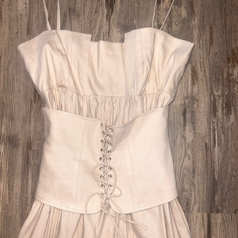 LPA GIANNA MIDI DRESS IN OAT- Small - Picture 6 of 10